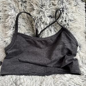 Offline by Aerie The Hugger Sports Bra / Crop Top Heather Black XL